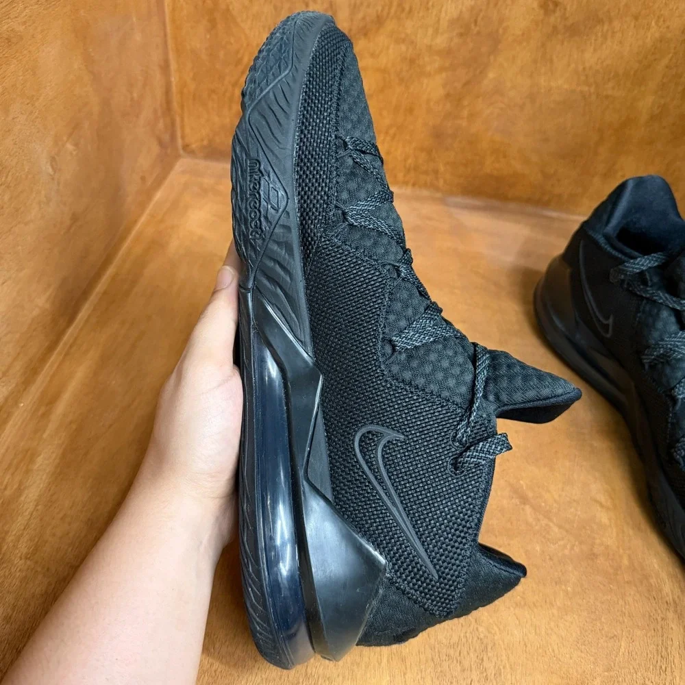 Nike LeBron 17 Low Triple Black Shoes Mens Sz 14 Basketball Sneakers CD5007-003